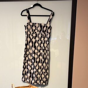 Diane Von Furstenberg Black and White Palm Dress
